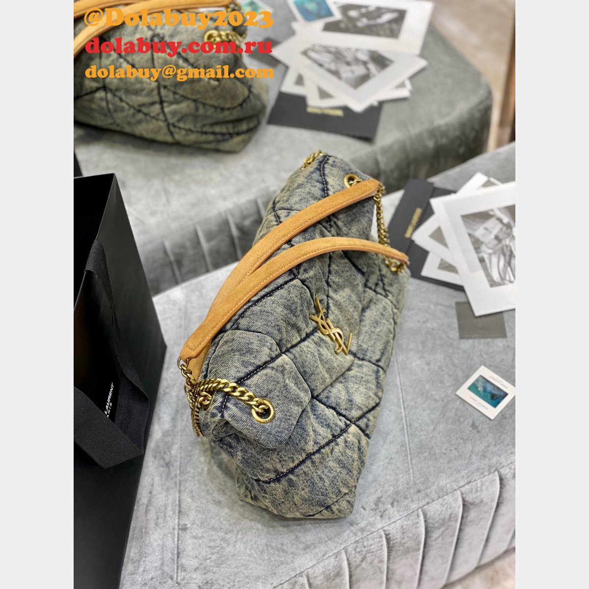 Saint Laurent Top Quality Loulou Quilted Puffer Leather 35CM Shoulder