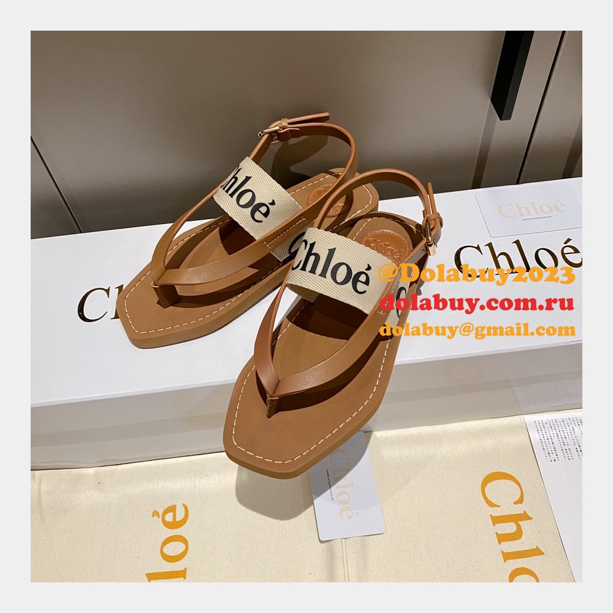 Designer Slippers Dupe AAAAA Replica Chloe Flip Flops