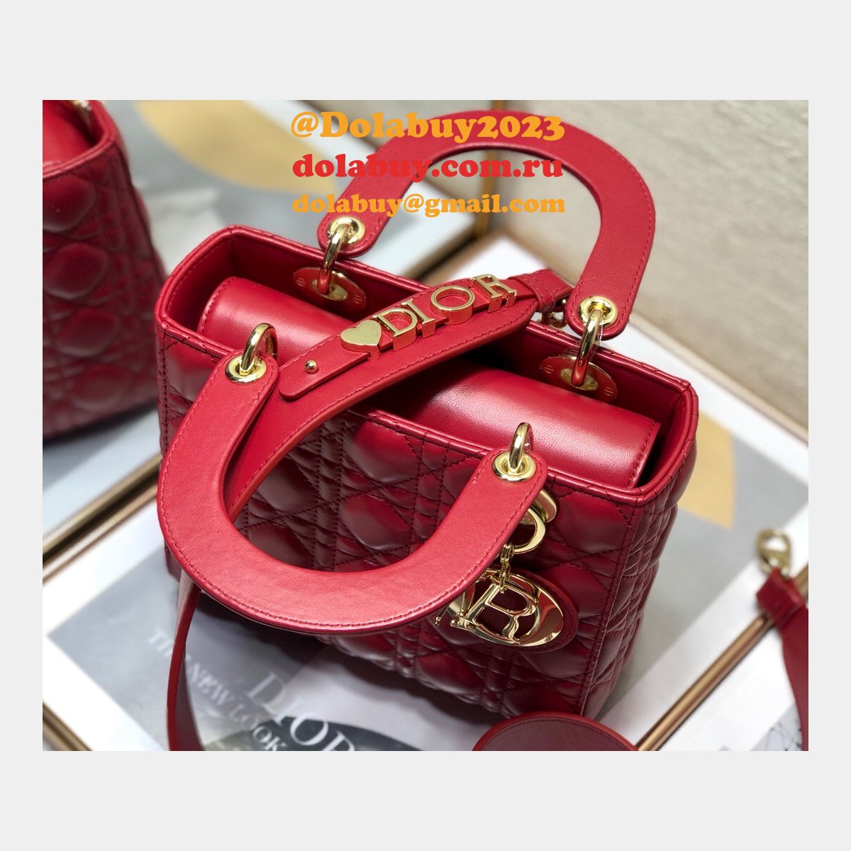 Luxury Christian Dior Lady Dior AAA+ 20CM Fake Bags