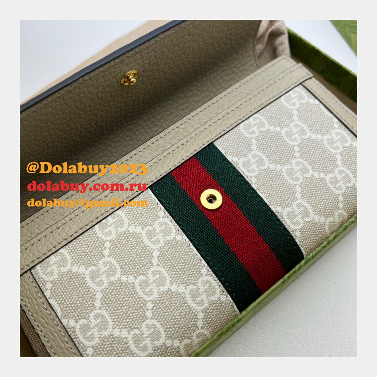 G*u*i copy gg supreme 523153 ophidia continental replica wallet