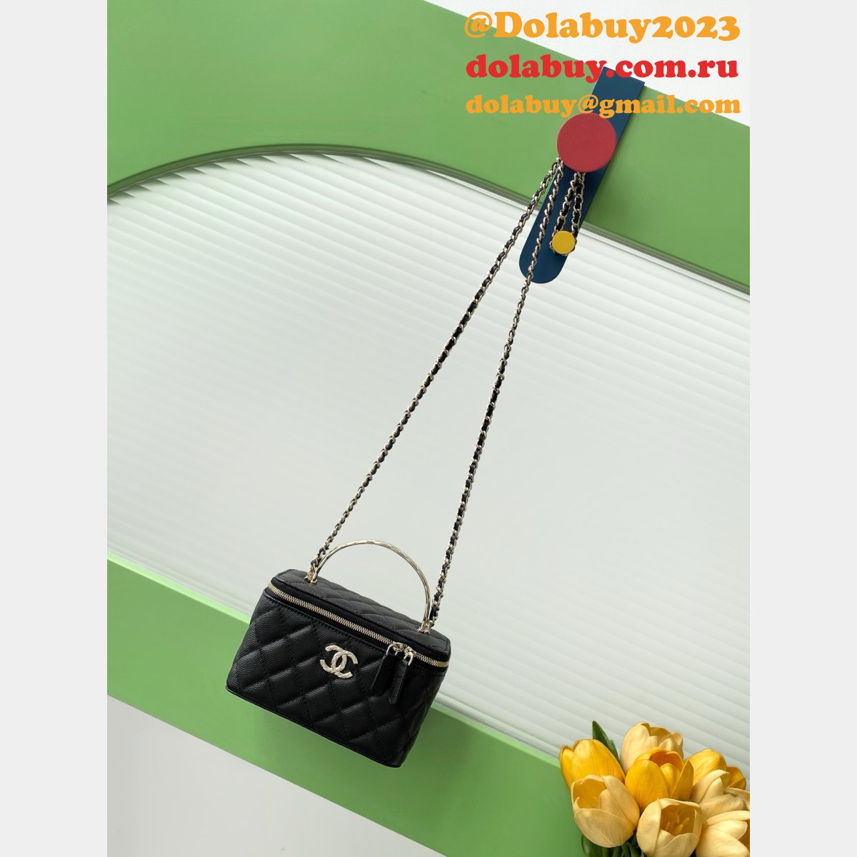 AP4590 1:1 Mirror Chain Shoulder Vanity Bag