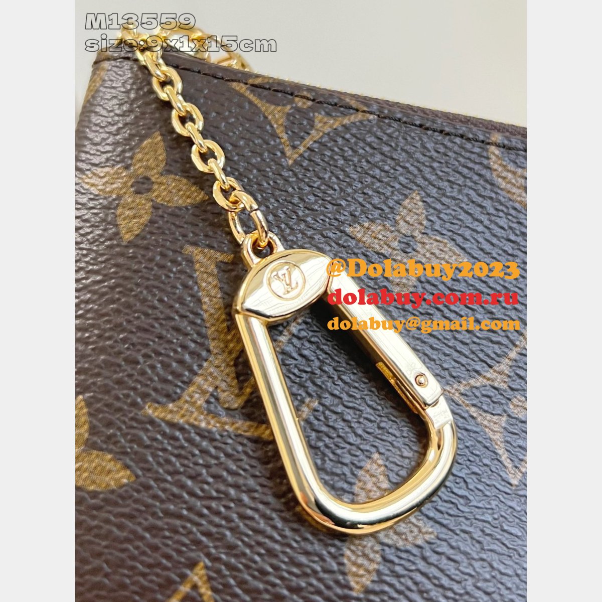 Louis Vuitton Key Pouch S Monogram Canvas M13559 Top Quality Bag