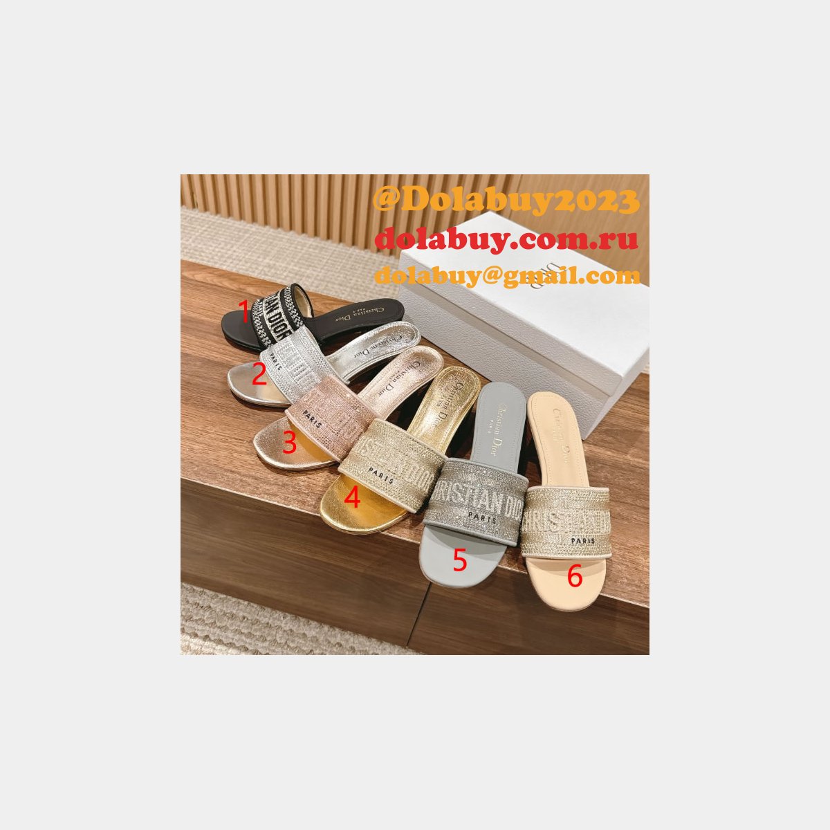 Inspired Fashion DIOR heel DWAY SLIDE