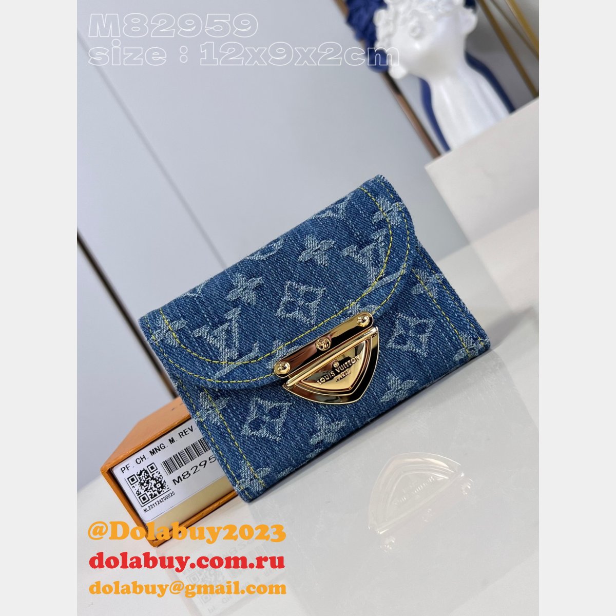 Victorine Wallet Monogram Denim M82959 Replica Louis Vuitton Bag