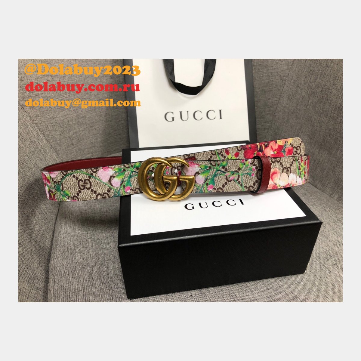 G*u*i belt with double g buckle 35mm best