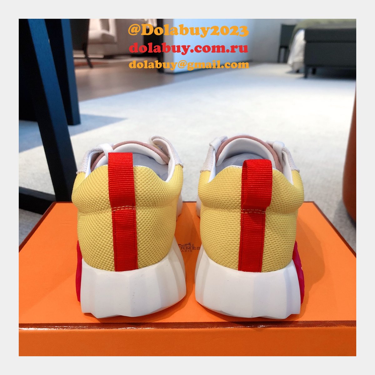 Fashion Designer Hermes WOMEN/MEN BOUNCING SNEAKER