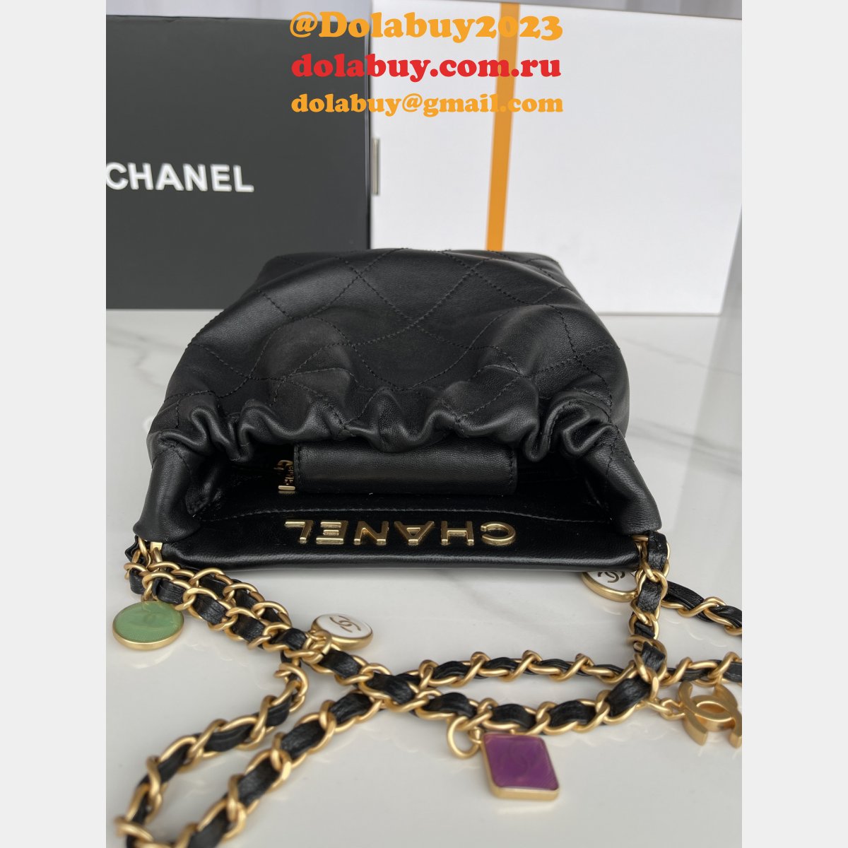 Designer Replica AS3793 Bucket Black Quality Bag 17CM