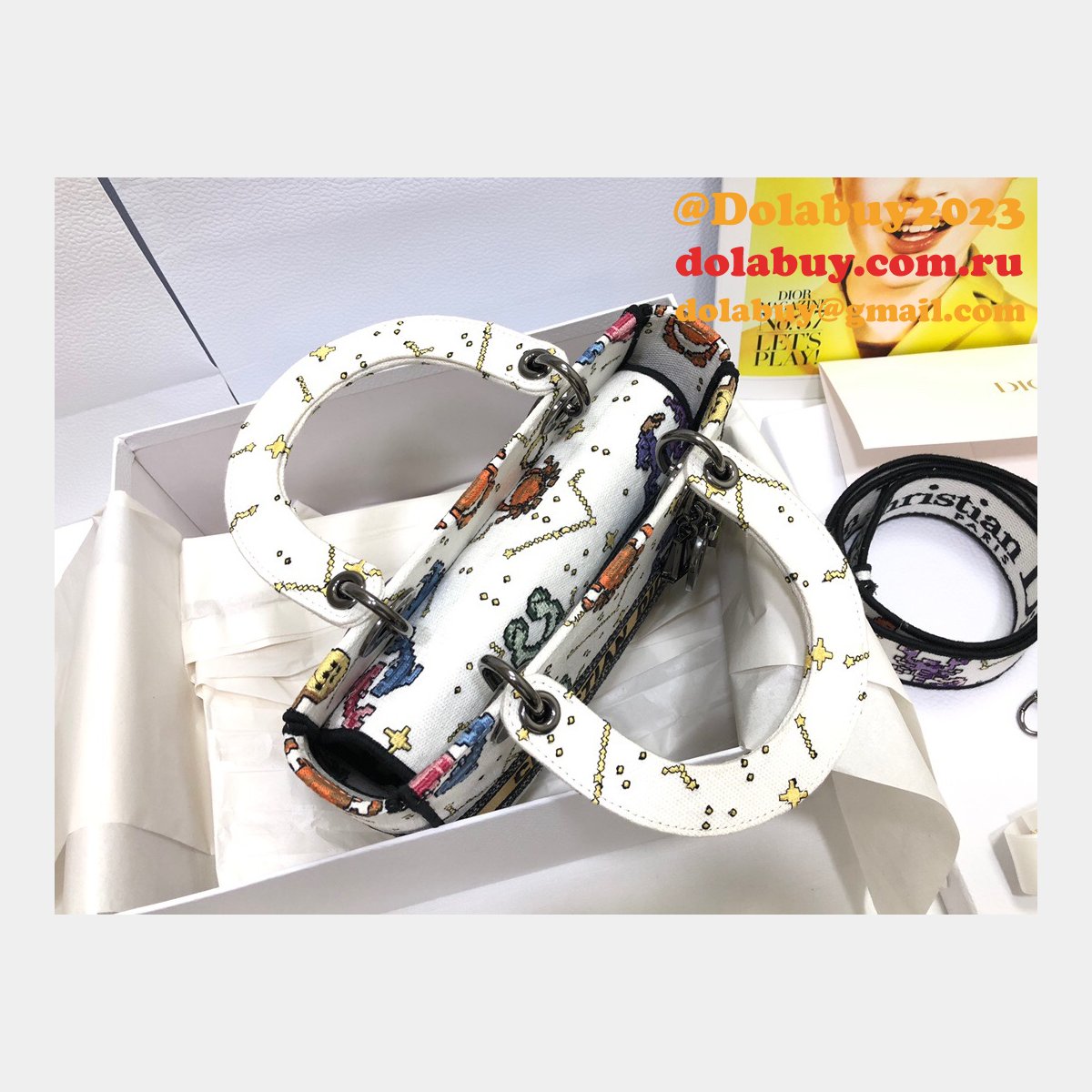 High Quality Designer Lady Dior 24cm Replica Handbags