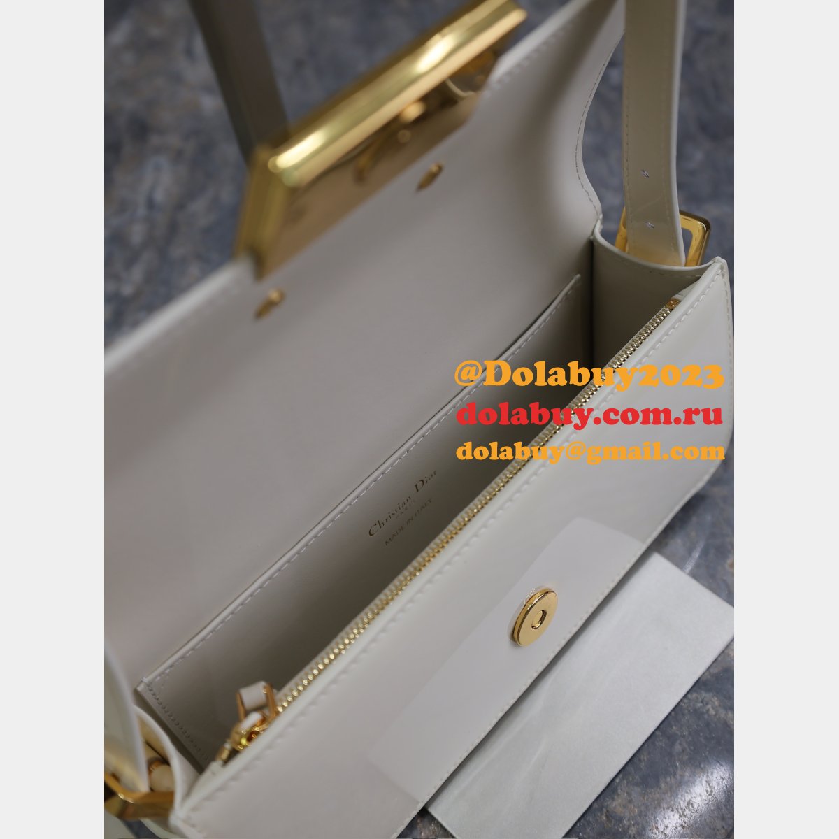 7 Star Miss Dior Graffiti patent leather shoulder bag