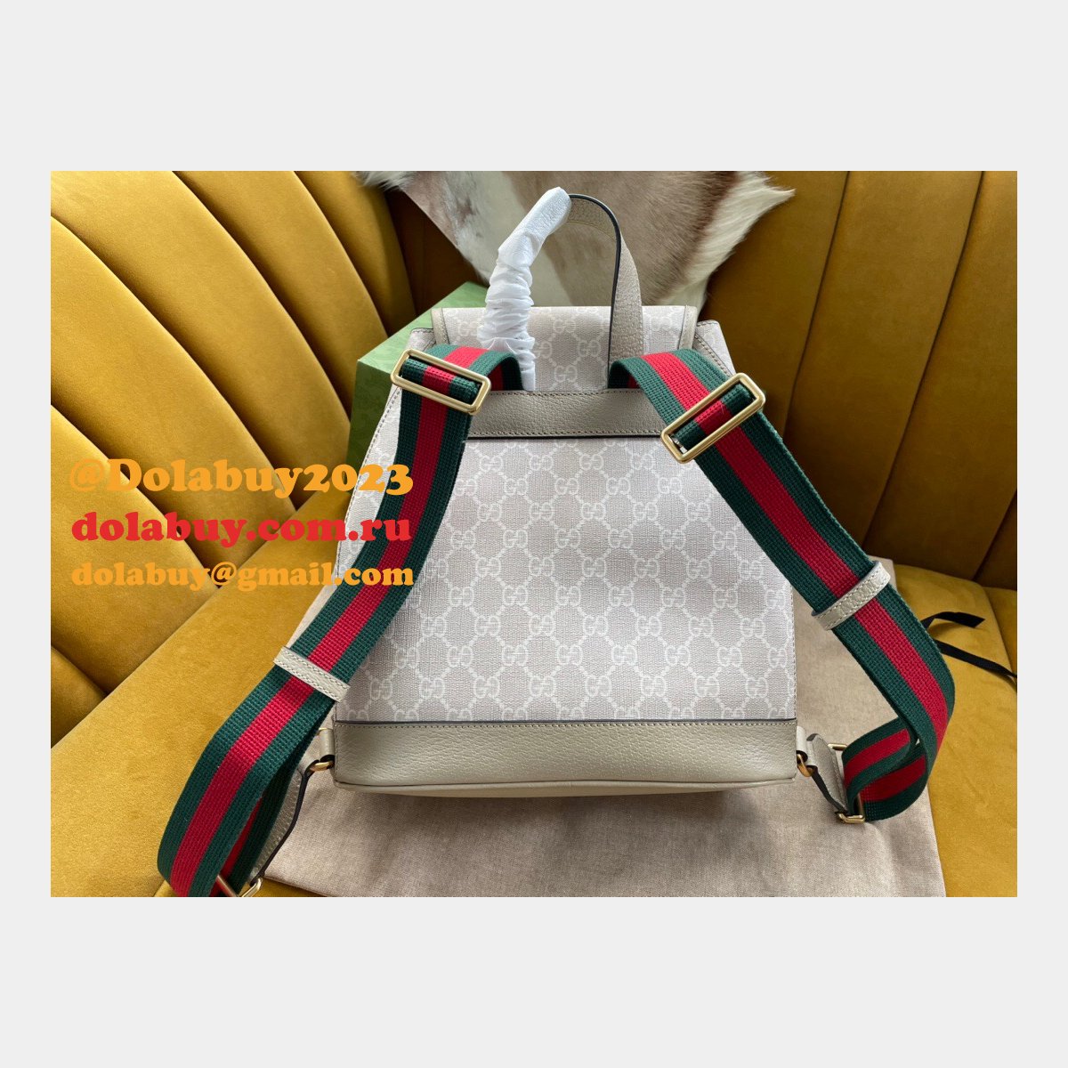buy high-quality G*u*i fake backpack 674147 interlocking g in gg supreme