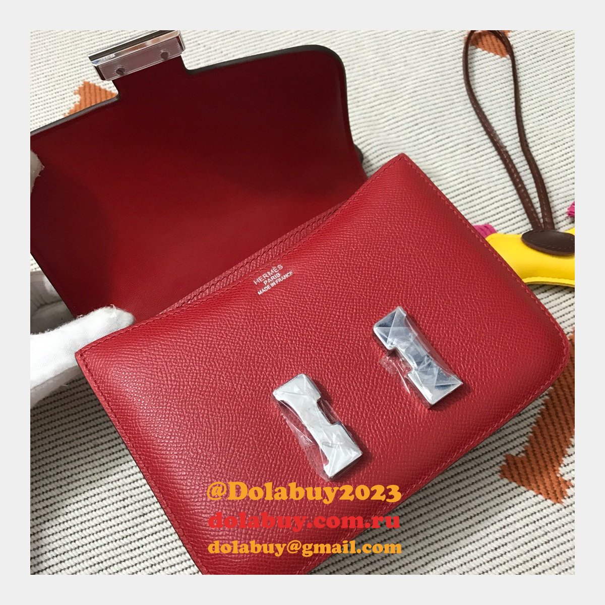 Hermes Constance Bag 18cm Epsom Leather Red