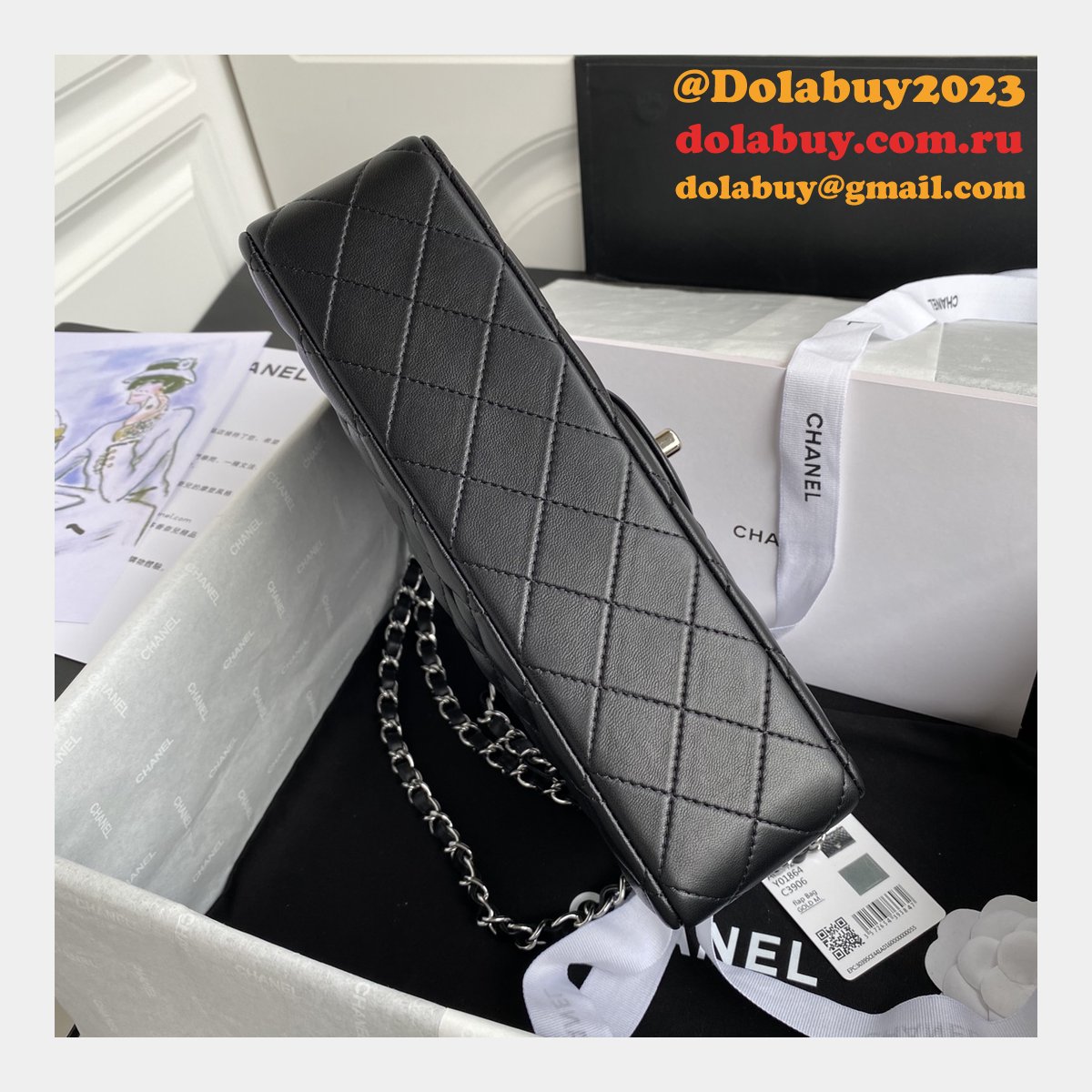 Top Quality CC Lambskin CF1112 25CM Handbags Online