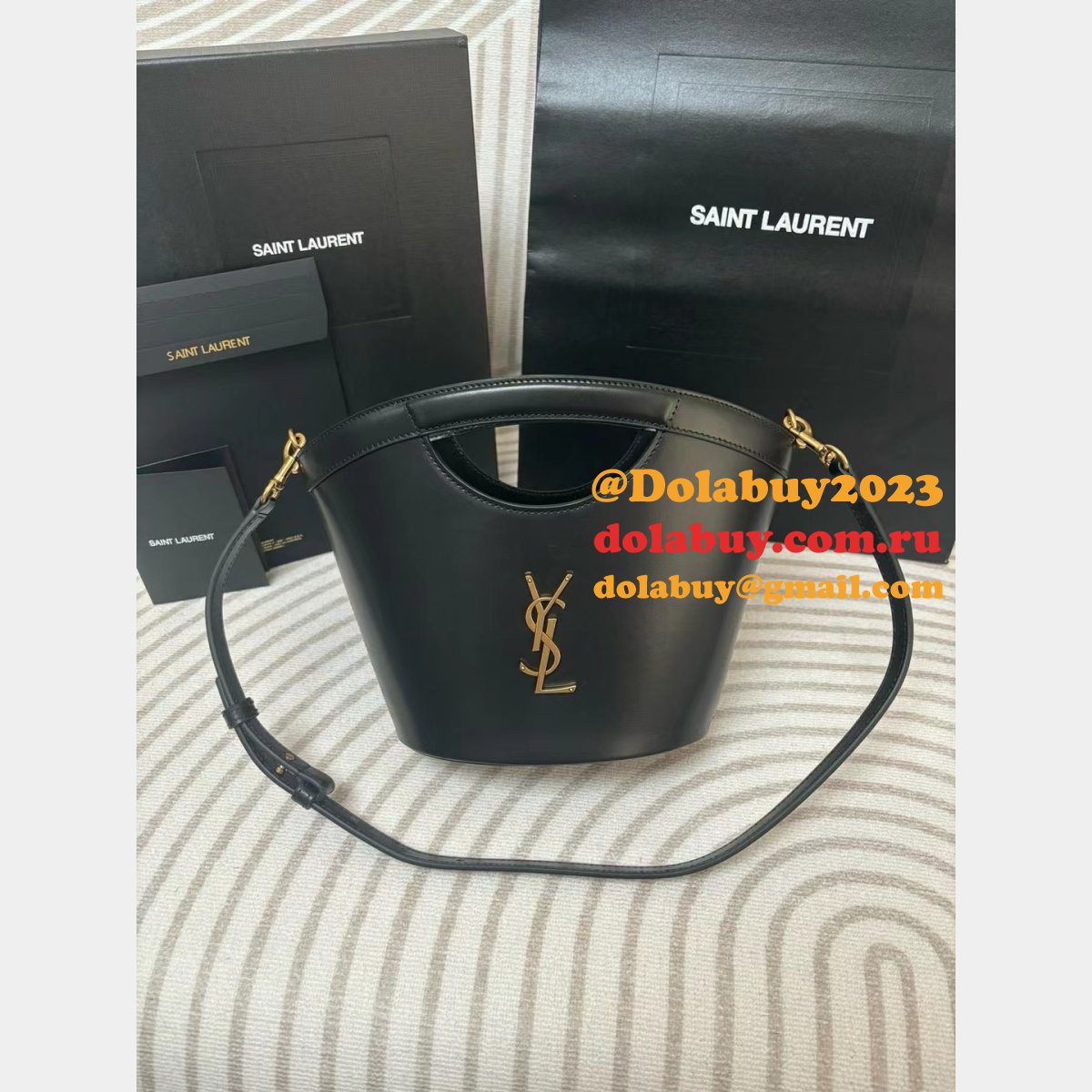 Best Saint Laurent Inspired 791069 Mini Shopping Black Bag