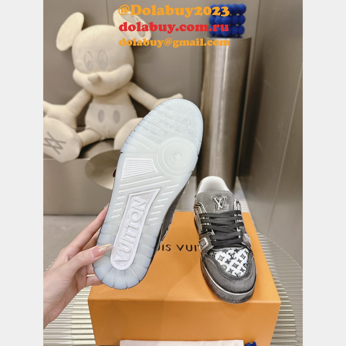 Top Quality Cheap LV Trainer Maxi Line WOMEN/MEN SHOES