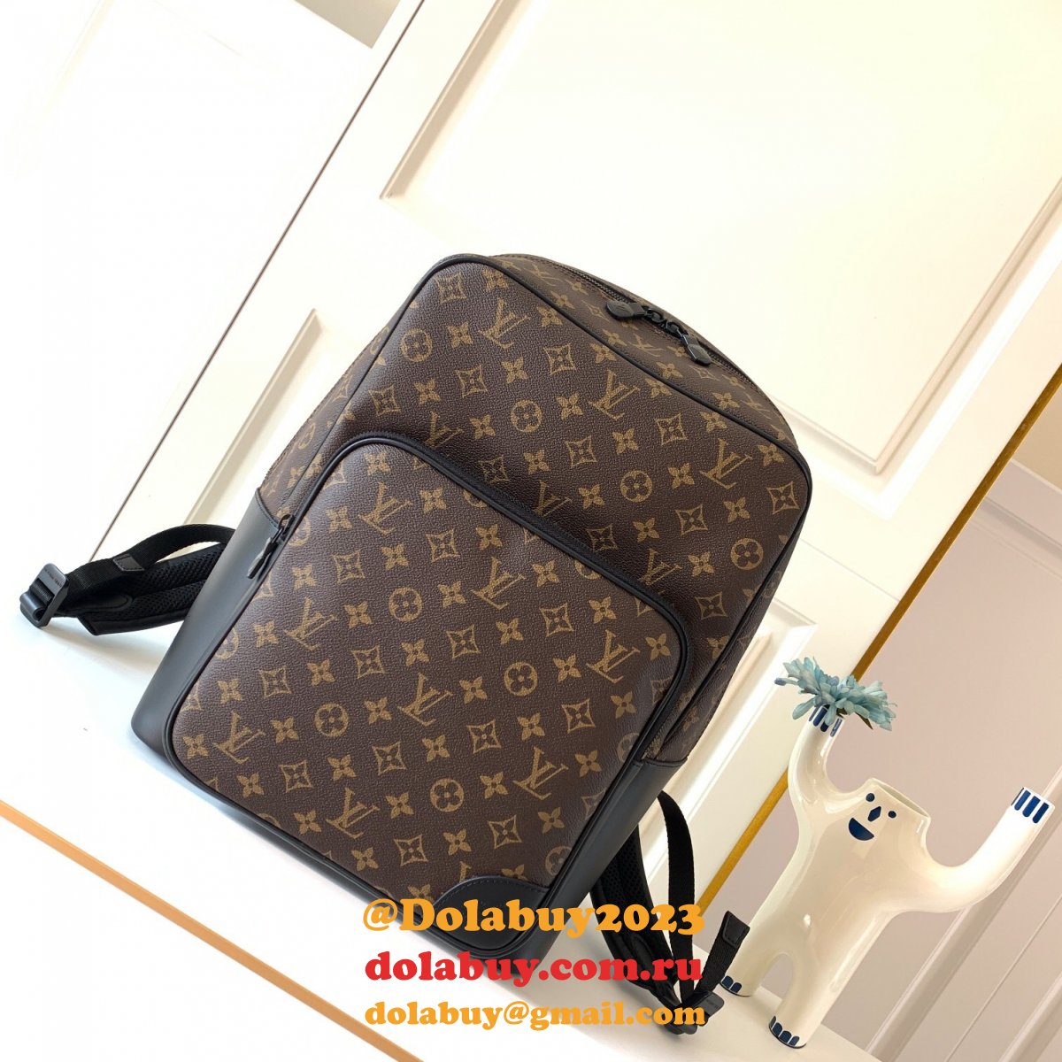 Louis Vuitton Dean Backpack Monogram Macassar Canvas M45335 Brown