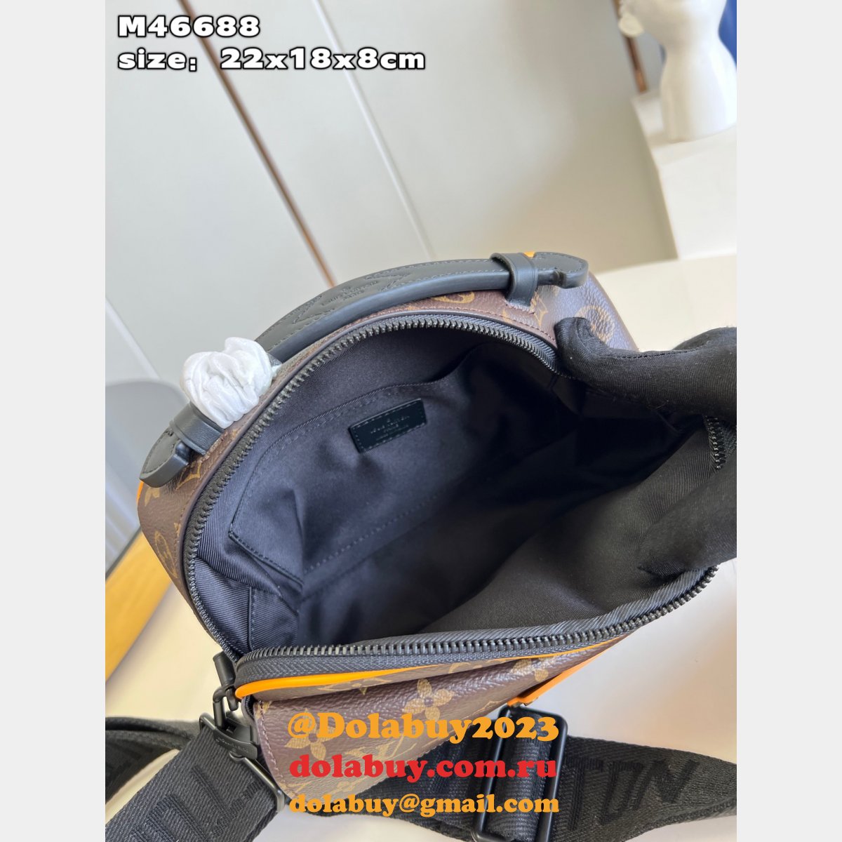 S-Lock Messenger Monogram Macassar M46688 Knockoff Louis Vuitton Bag