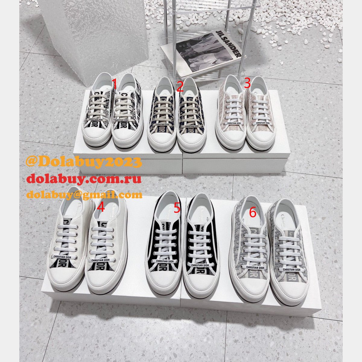Buy Perfect Walk ''n'' Dior Embroidery Sports Replica Shoes