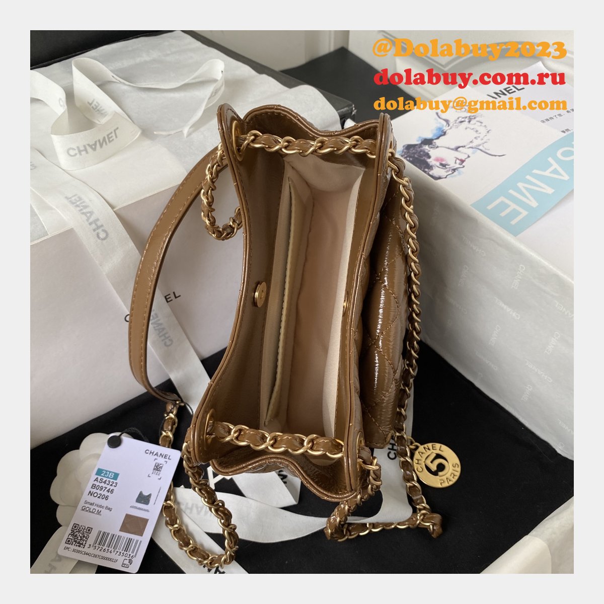 High Quality 1:1 Mirror Hobo Velvet Fashion AS4323 Replica Bag