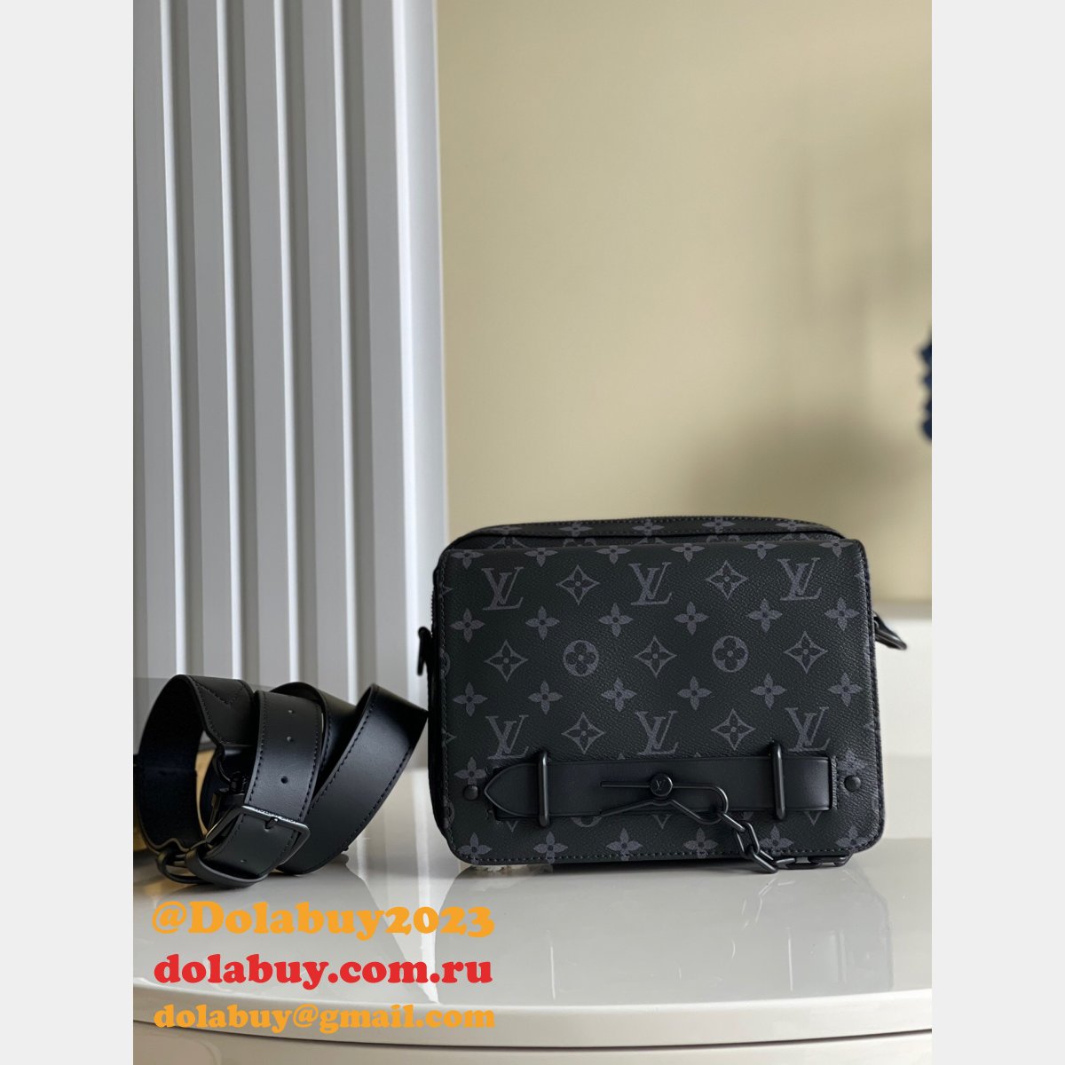 Louis Vuitton Replica Steamer Messenger Monogram Eclipse Canvas M45585