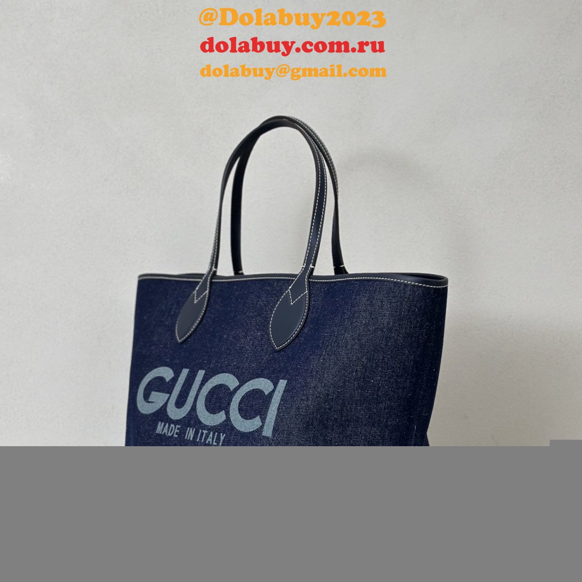 G*u*i totissima shoulder tote gg denim 820481 uk bag