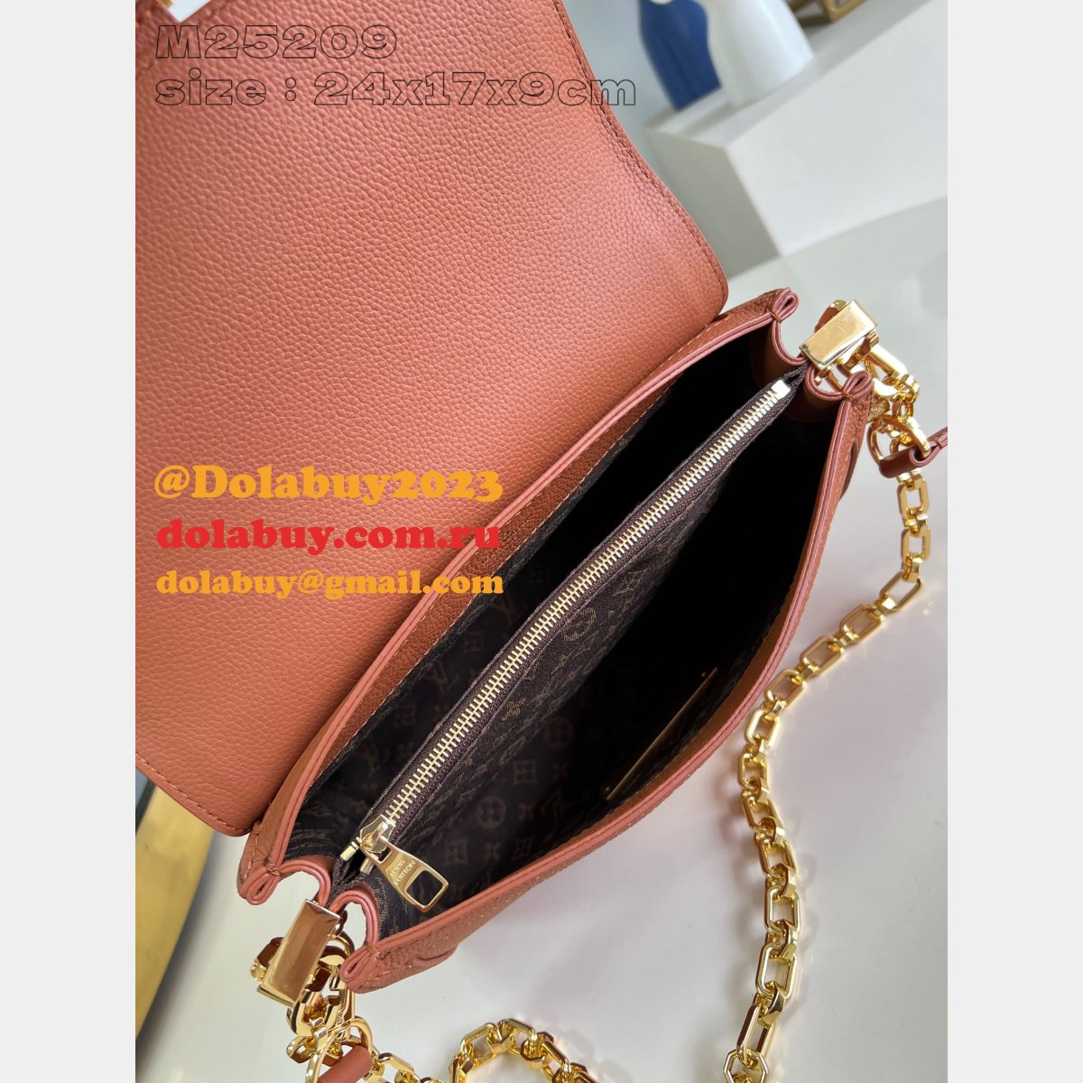 Louis Vuitton Luxury Replica Dauphine Soft M25048 Orange Bag