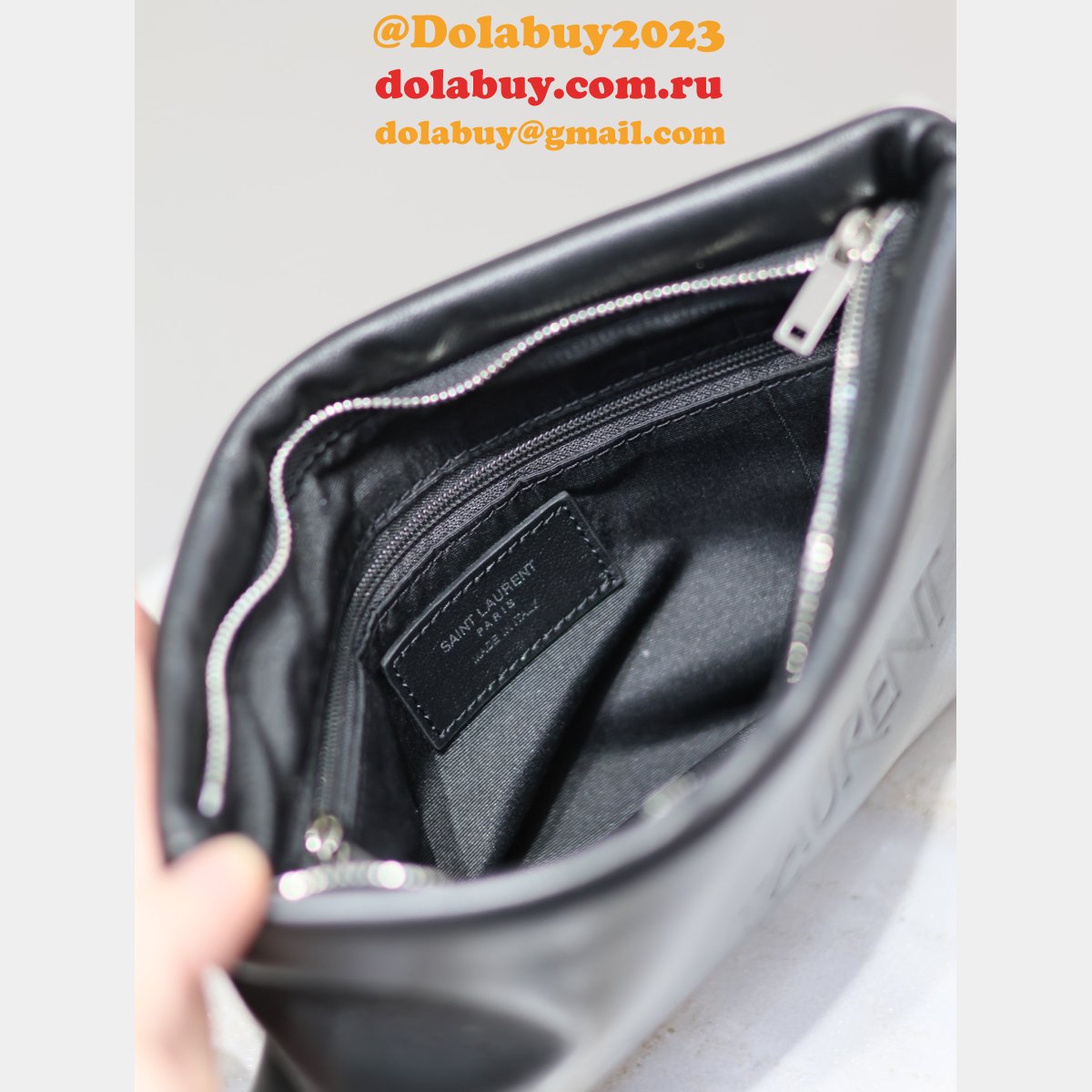 Knockoff YSL lambskin Y Fashion clutch 765025