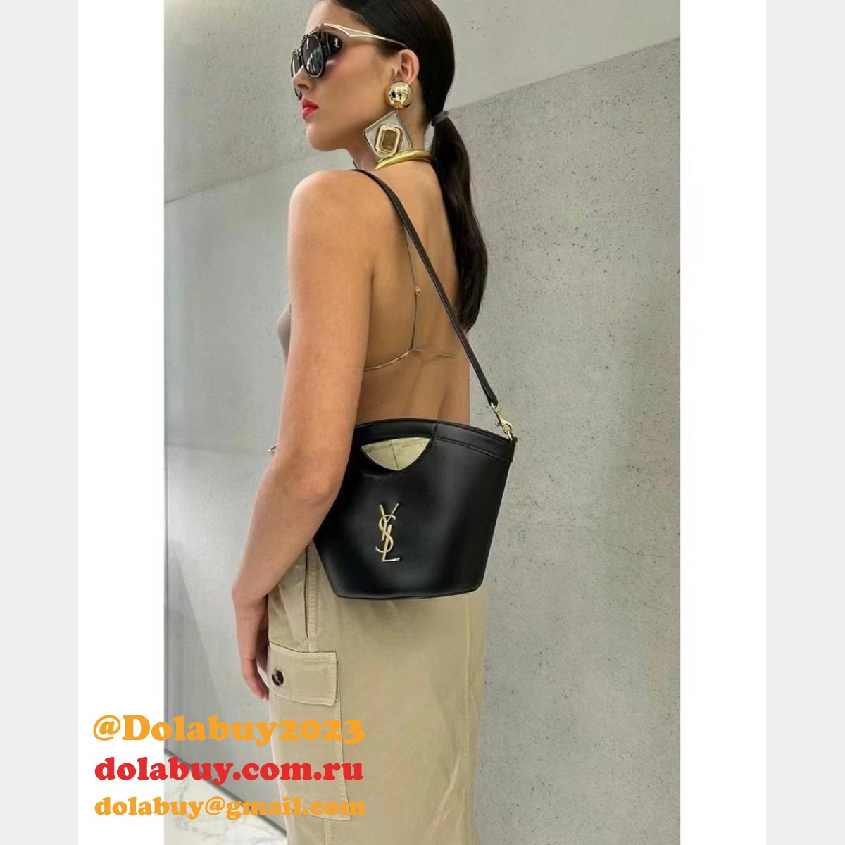 Best Saint Laurent Inspired 791069 Mini Shopping Black Bag