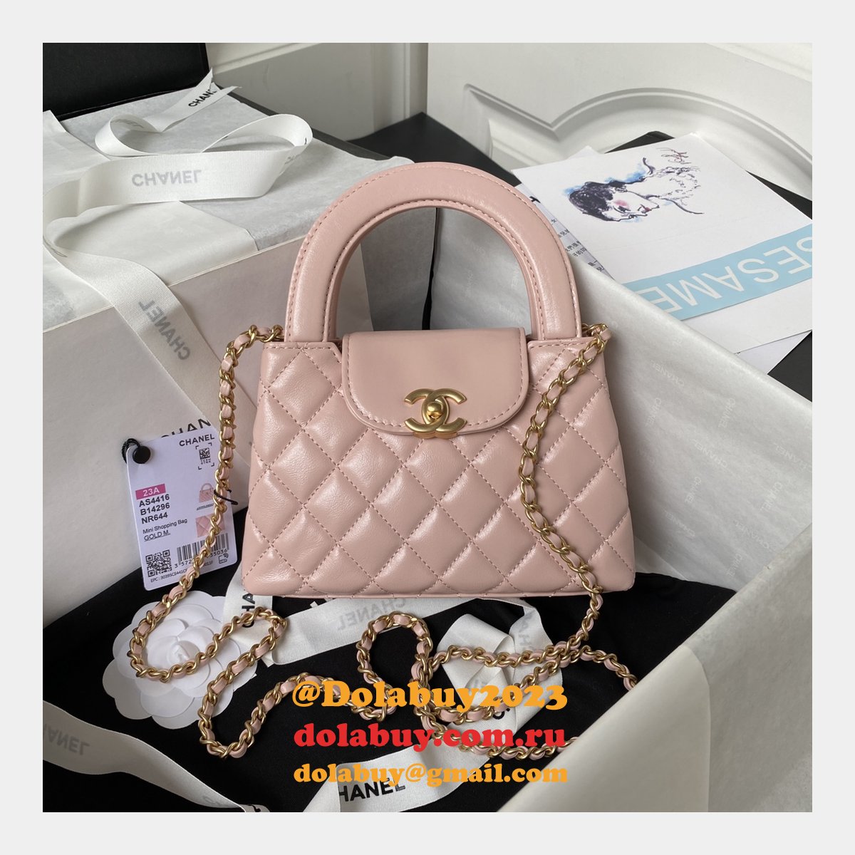 High Quality Shiny Aged Inspired Shopping AS4416 Fake Bag