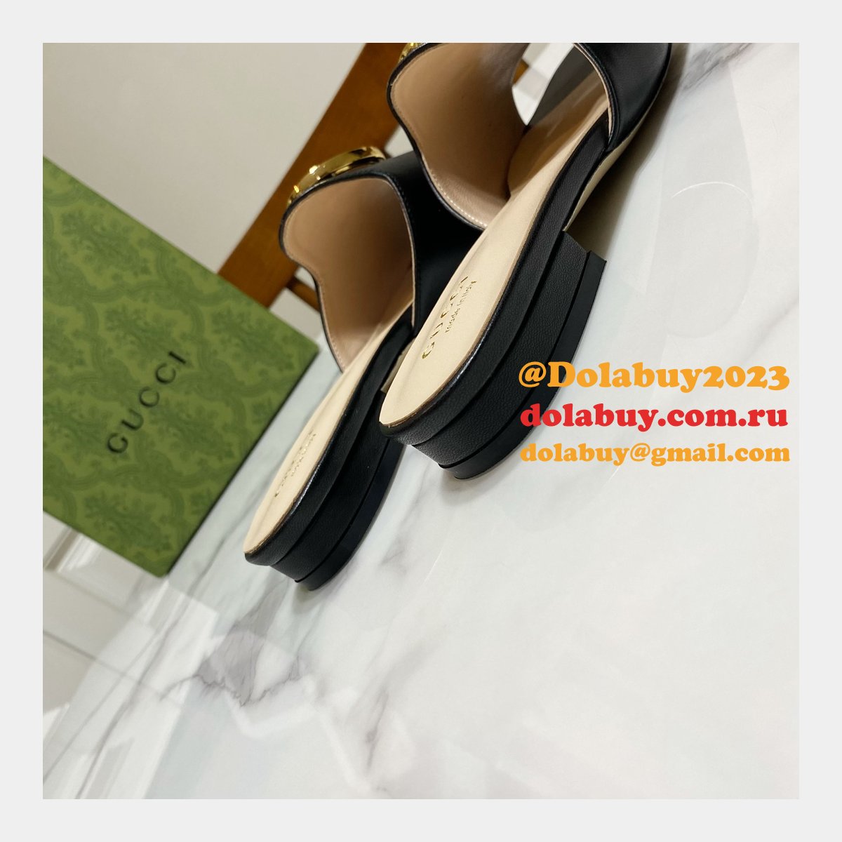 blondie inspired G*u*i platform sandals designer replica shoes