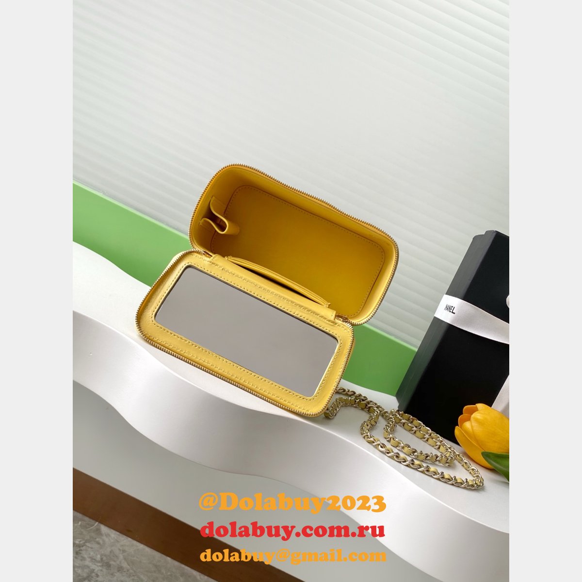 AP4590 1:1 Mirror Chain Shoulder Vanity Bag