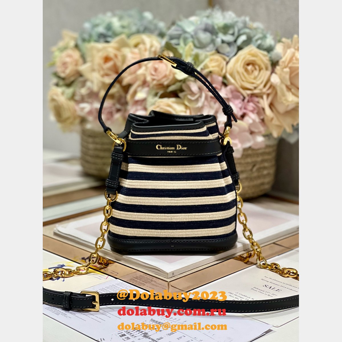 Oblique Cest CD Lock Marinière Dior 1:1 Mirror 17/24CM Designer Bag