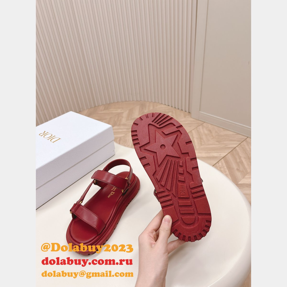 best dior 7 Star D-Wave Sandal lambskin