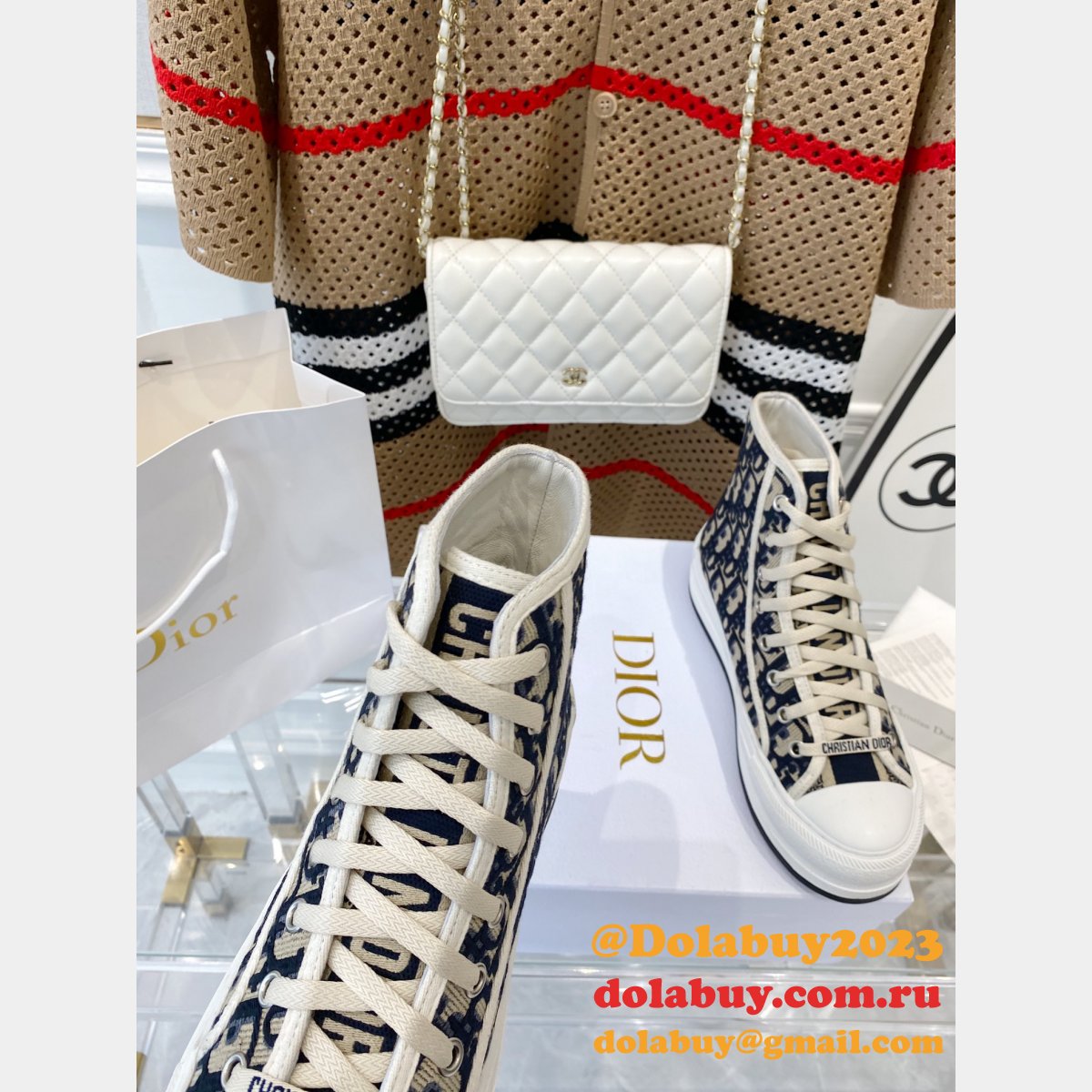 Best DIOR Platform Espadrilles Casual Cheap Perfect Sneakers