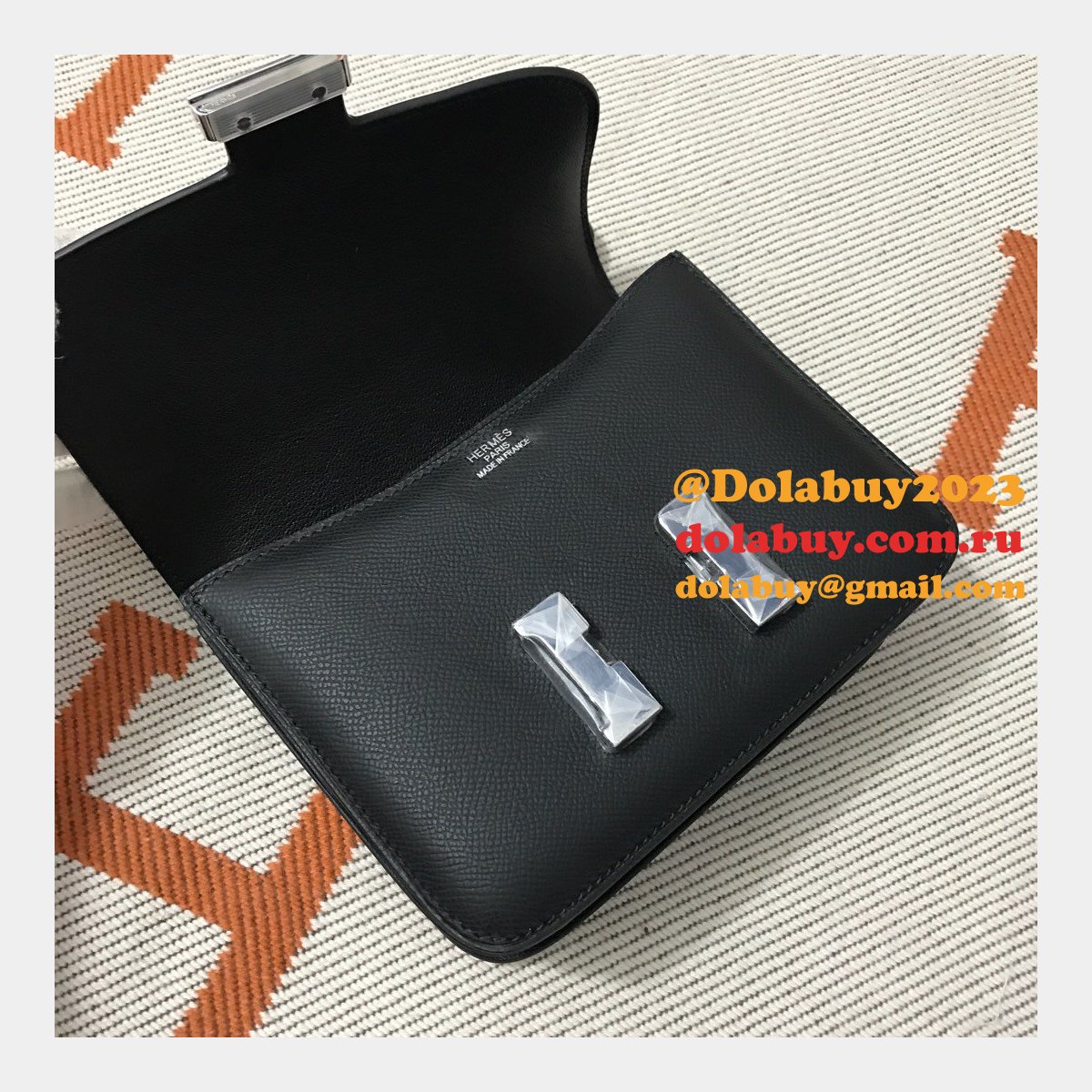 Hermes Constance Bag 18cm Epsom Leather Black