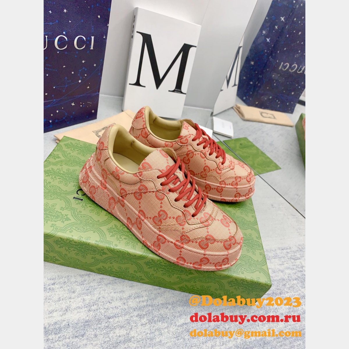 designer replica G*u*i biscuit classic presbyopia shoes
