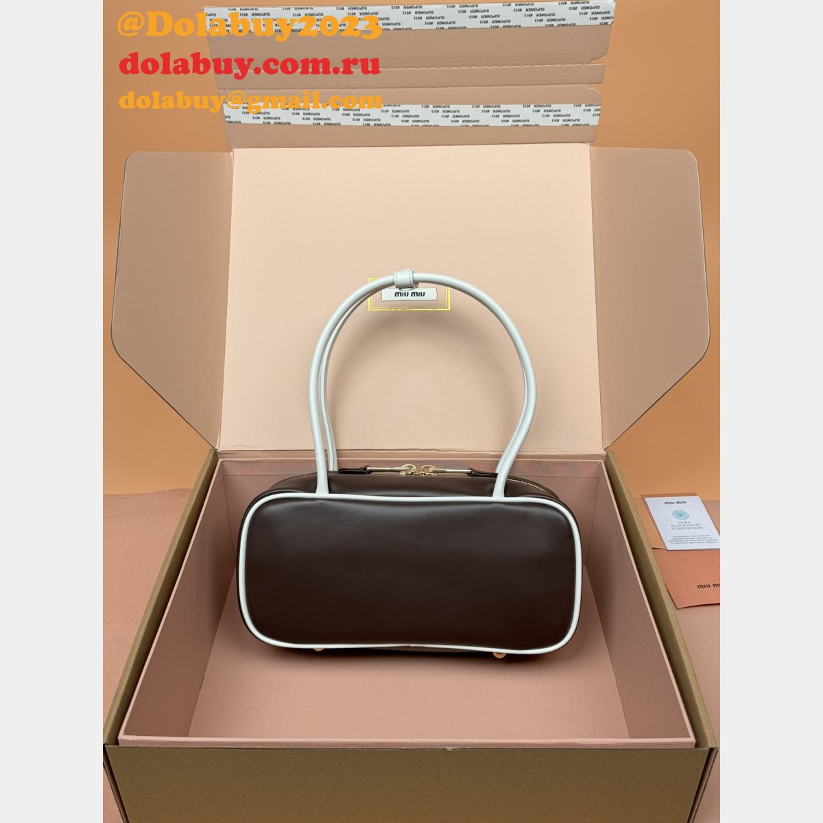 Perfect MIU MIU Beau Calfskin Leather Bag 5BB173
