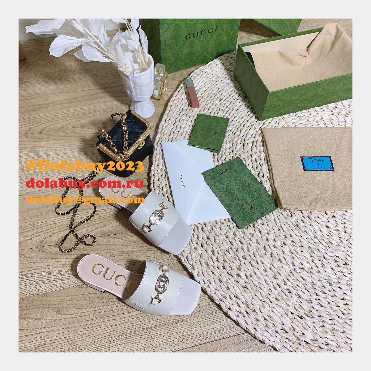 7 star replica G*u*i 2021 slippers white/black series gg shoes