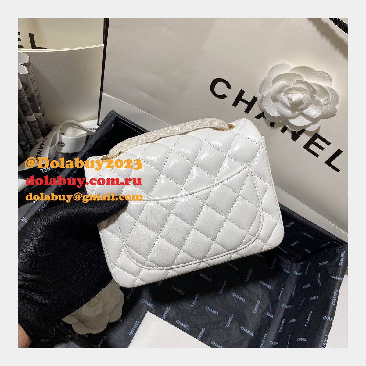 Knockoff CC Lambskin Flap Bag 17cm AS1115