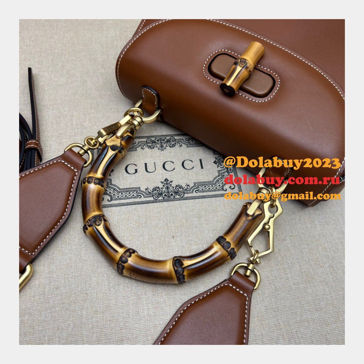 G*u*i bamboo 1947 replica 675797 top handle bag