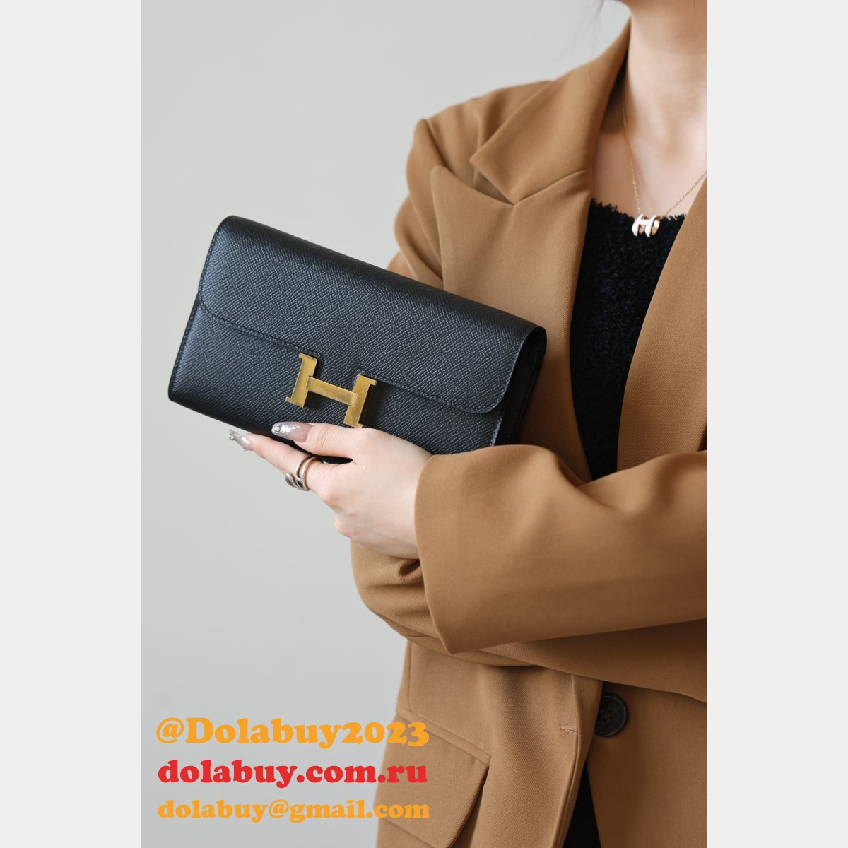 Luxury hermes constance to go epsom H clutch
