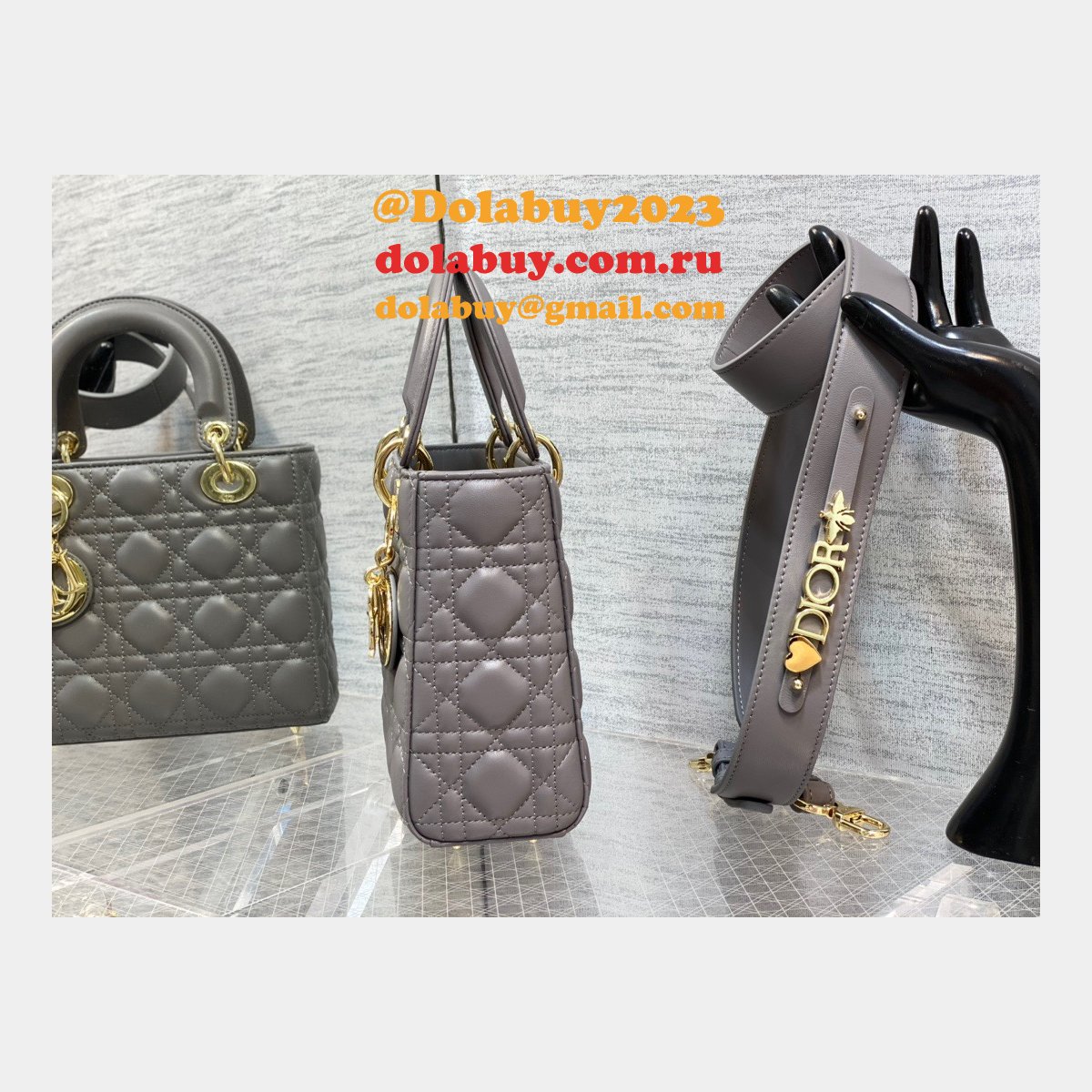 Luxury Christian Dior Lady Dior AAA+ 20CM Fake Bags