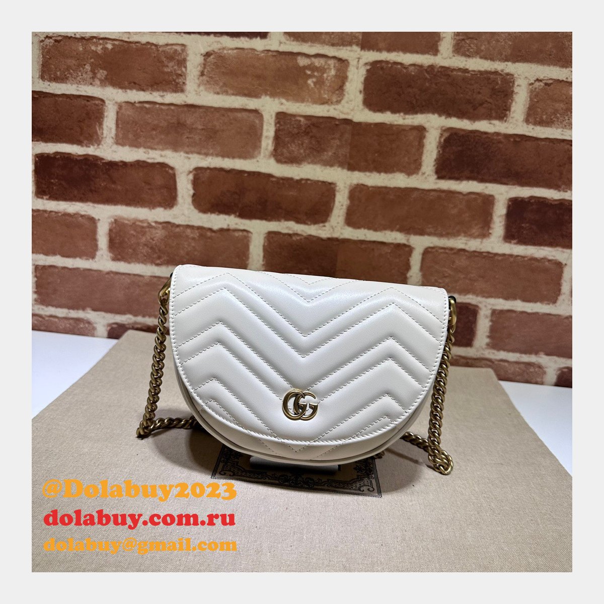 offers 1:1 replica G*u*i gg marmont 746431 matelassé chain bag