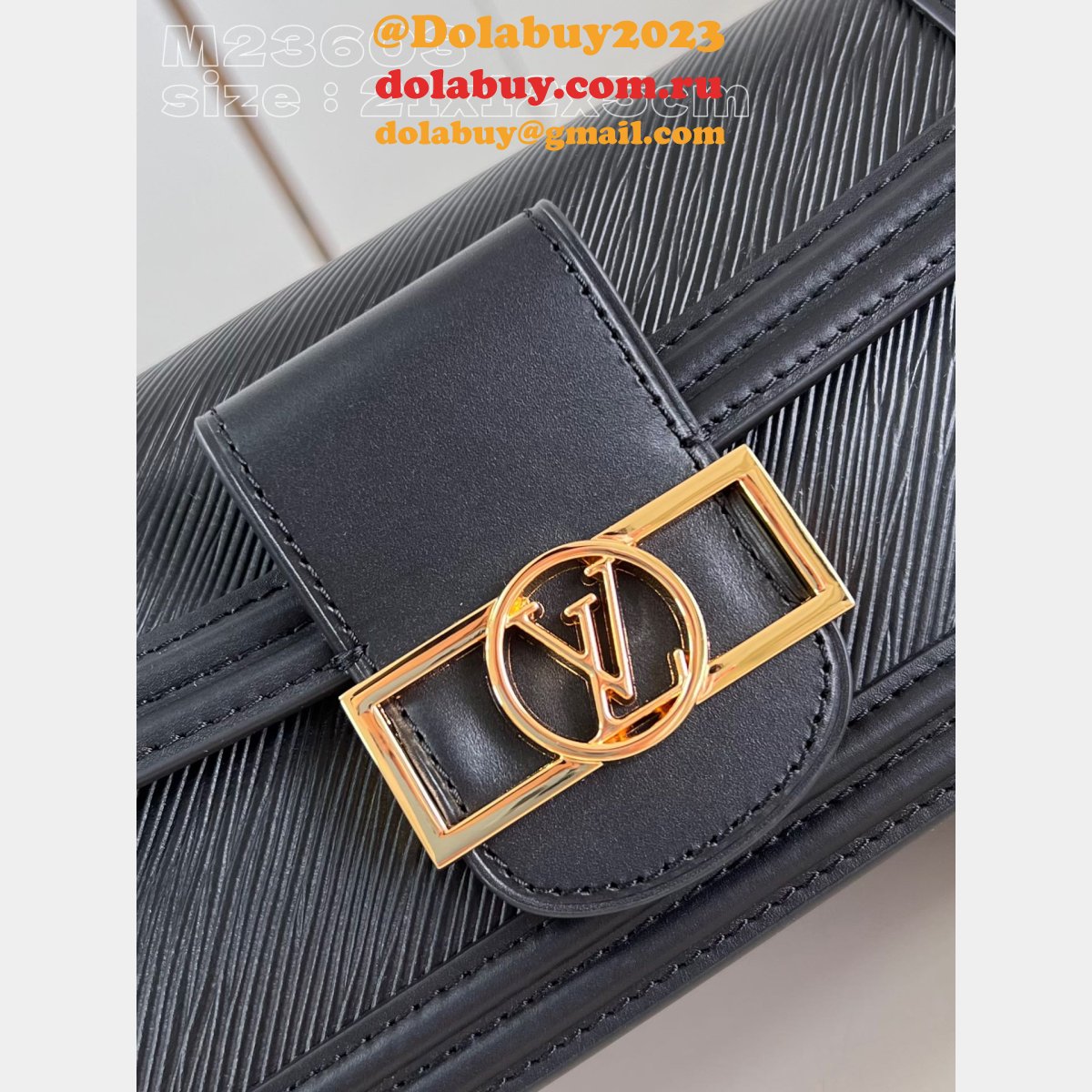 Dauphine East West Epi Shop Black M23603 Louis Vuitton Replica Handbags