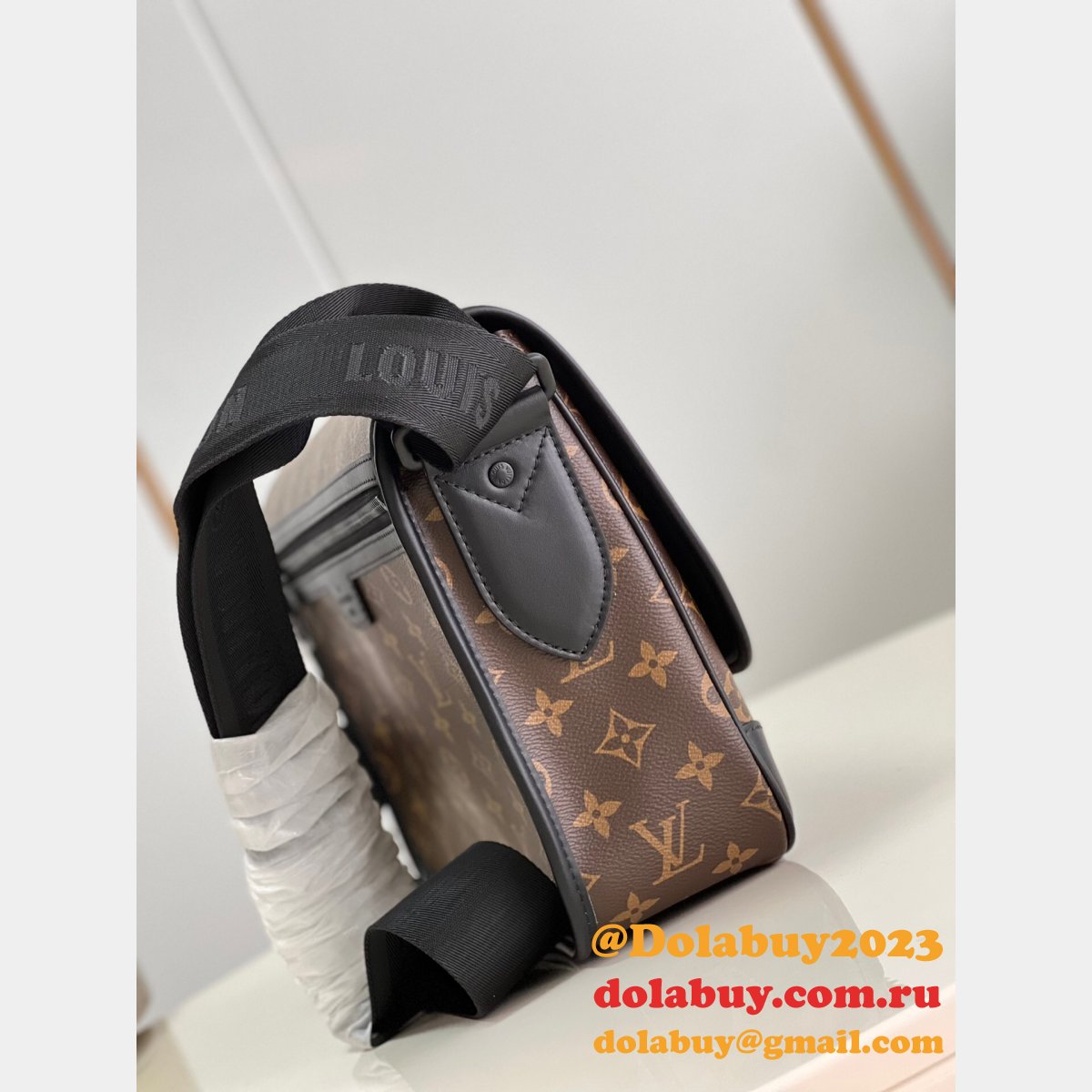Louis Vuitton Replica Archy Messenger M46328 Bag Monogram Macassar Canvas