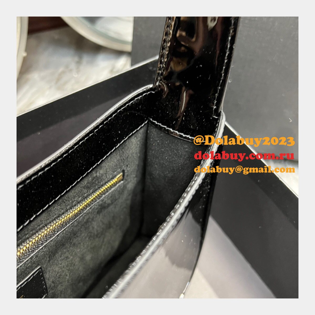 YSL 7 Star replica 657228 LE 5 À 7 hobo bag in Patent Leather
