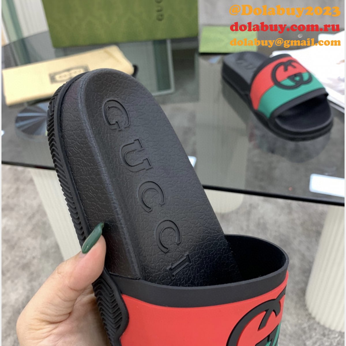 perfect G*u*i quality replica sandals gu7 shoes