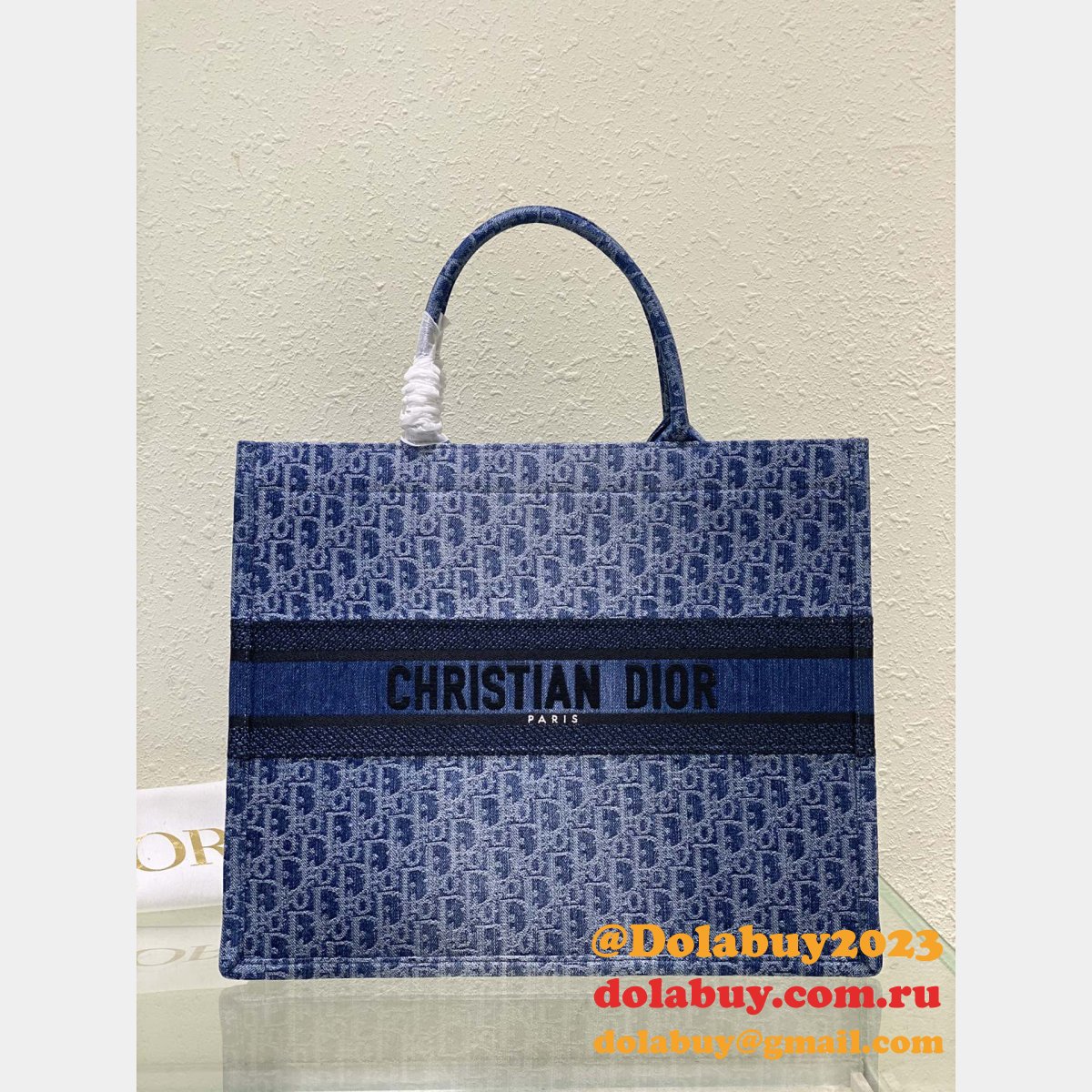 Luxury Dior Book Tote denim 2024 new bag