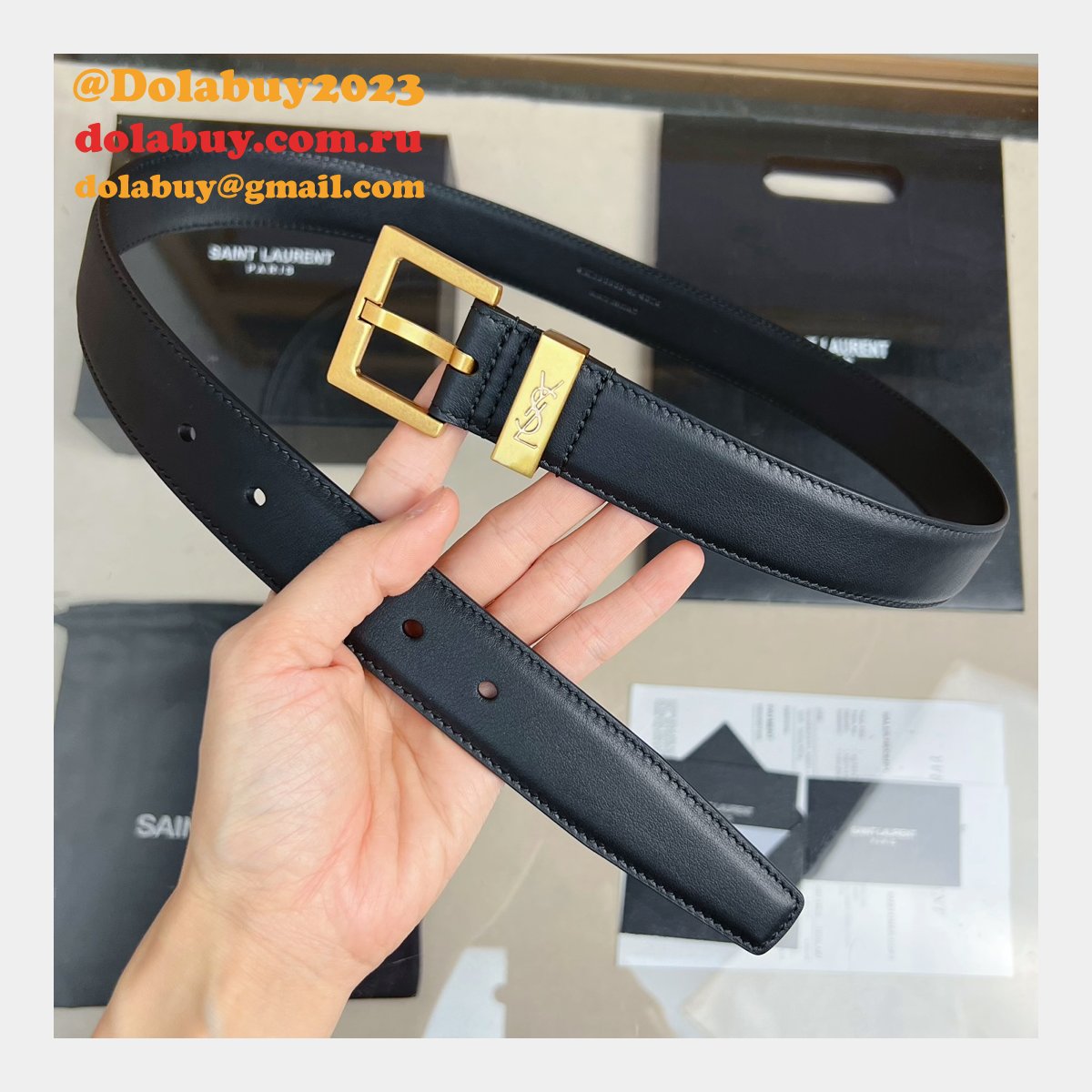 High Quality SAINT LAURENT REPLICAS BELT 20/30MM ONLINE