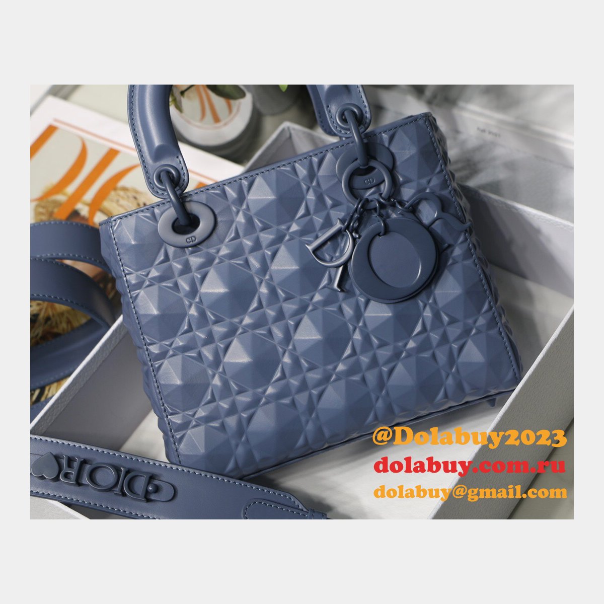 High Quality 1:1 Replica Lady Dior 20cm Shop Designer Purses