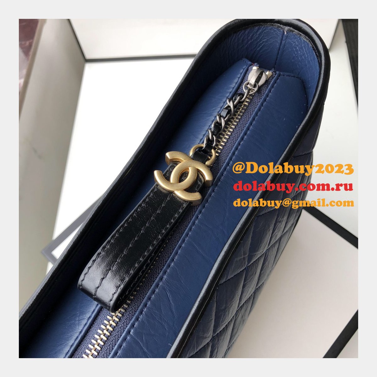 Best CC Gabrielle hobo bag 28cm Black Blue